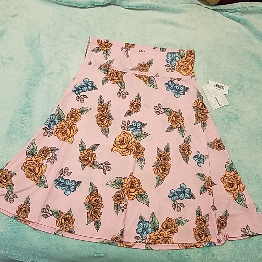Lularoe Large Azure Pink Roses